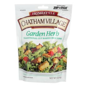 Chatham Village Traditional Cut Croutons - Garden Herb - Case Of 12 - 5 Oz.