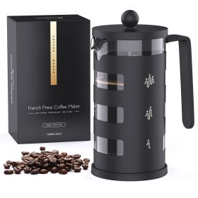 RAINBEAN  French Press Coffee Maker Easy Cleaning Cafeteria, Heat Resistant Borosilicate Glass